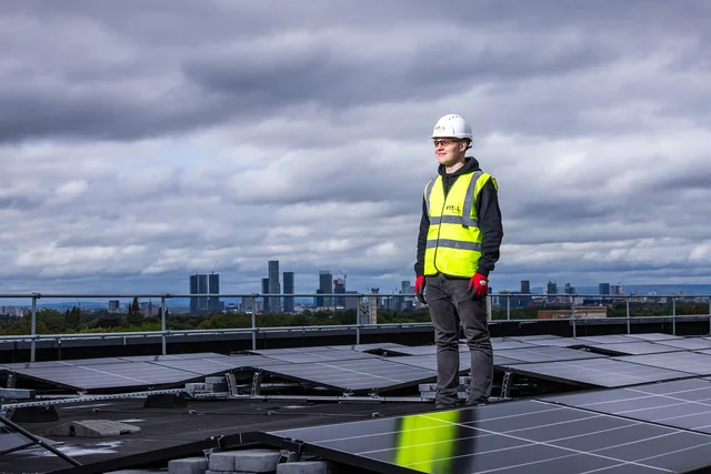 solar, panel, solar panels, solar energy, rooftop, man, worker, solar, solar, solar, solar, solar, solar panels, solar panels, solar panels, solar panels, solar panels, solar energy, solar energy, solar energy, worker. Seasonal demand and weather patterns for trades and home services in Manchester